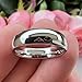TUTISS 6mm White Tungsten Rings for Men Women Engagement Wedding Bands Domed Polished Comfort Fit Size 10