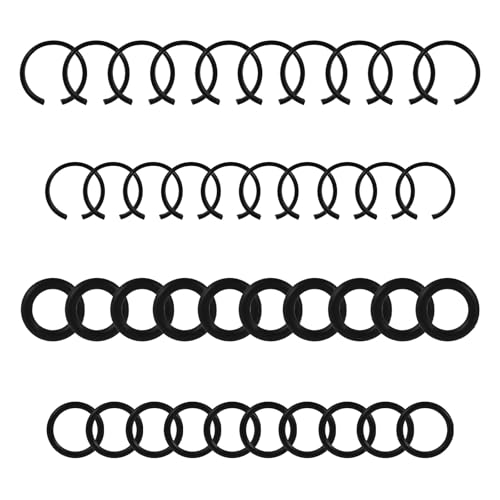 Tinoaly - Tinoaly 10 Ensembles 3/8" et 10 Ensembles 1/2" Bague Retenue pour Clé à Chocs avec Joint Torique, Bagues de Retenue à Percussion Pièce de Rechange pour Clés Pneumatiques Électriques