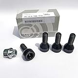 jom 790500 tornillos antirrobo , cerraduras llanta, bloqueo de ruedas original para BMW 1er E81/E88, juego de 3 E46, juego de 3 E90/ E93, 5 serie E60/ E61, 6 E63/ E64, Z4 E85/ E86, M12 x 1,5