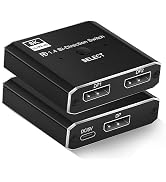 RuhZa Displayport Switch, 8K@30Hz Bi-Directional DP 1.4 Switcher, Two-Way DP Switch Selector Box ...