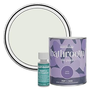 Rust-Oleum Green Water-Resistant Bathroom Tile Paint in Satin Finish - Sage Mist 750ml