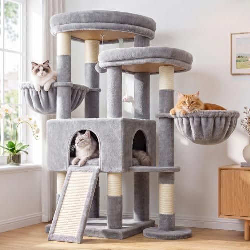 Amazon.com : Globlazer Sturdy Cat Tree for Large Adult Cats with ...