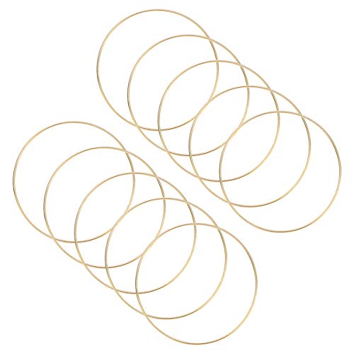 Anel de apanhador de sonhos SUPVOX 10 peças 16 cm argolas de metal para presentes artesanato fazer d
