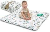 🎁【REGALO PERFECTO】– Una maravillosa idea de regalo para nacimiento, bautizo o cumpleaños, adecuada para niños y niñas: ¡la alfombra de juegos para bebés es práctica, elegante y un artículo imprescindible en la canastilla!