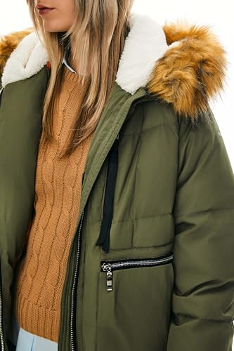 image for Orolay Women's Thickened Down Jacket Winter Hooded Coat with Faux Fur 