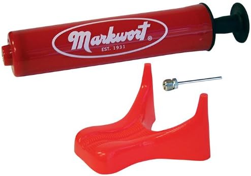 Football Pump & Tee Combo (6" Pump w/inflating needle + Football Tee)