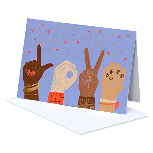 American Greetings Blank Card (Love in Sign Language)
