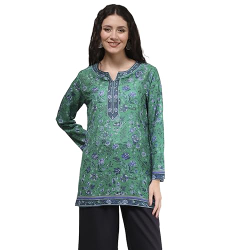 Image of BIBA Women's Polyester Printed Straight Kurti