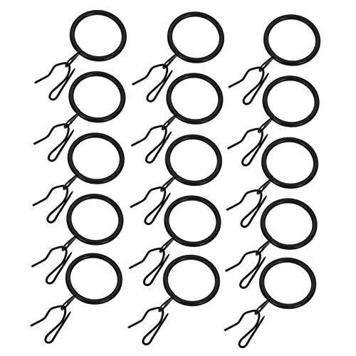 Ganchos de cortina para black metal con anillos redondos de planchar 2