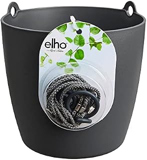 Elho Brussels Hanging Basket 18 - Flowerpot - Anthracite - Indoor - Ø 18.3 x H 18 cm