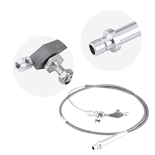 Keenso Th350 Kickdown Cable, Silver Stainless Steel Braided Kickdown Cable For 350 Turbo Transmission Assembly Detent Kickdown For Chevy Th350 #TOP6