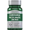 Piping Rock Chromium Picolinate 200mcg | 240 Tablets | Vegetarian, Non-GMO, Gluten Free Supplement
