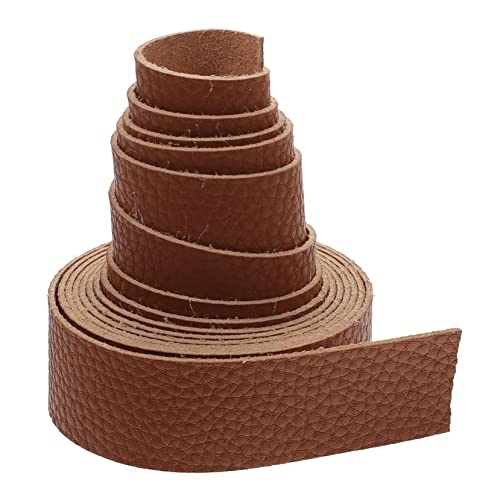 KONTONTY 1 Rollo correa de cuero de una sola capa joyas material accesorios hilo encerado manejar tiradores de muebles tiras de cinturón de arte de cuero elaboración de cuero Brown