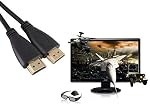 HDMI to HDMI Cable 1080p 4K 3D High Speed with Ethernet Arc Latest Version 1 FT / 0.3 M (1 FT / 0.3 M)