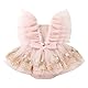 FYMNSI Baby Outfit 1 Geburtstag M?dchen, Neugeborenes Fotoshooting Kleidung Blumen Stickerei T?ll T?t? Prinzessin Partykleid Festliches Festkleid Bodykleid Hochzeit Kleinkinder Sommer Rosa 6-12 Monate