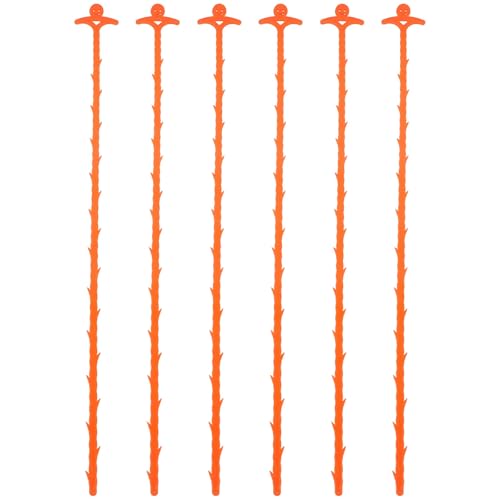 SHINEOFI 6 Piezas Herramienta Flexible de Limpieza para Desatascar Tuberías en Lugares Difíciles, Plástico Resistente y Diseño Naranja Adecuado para Cocina y Baño Color Aleatorio