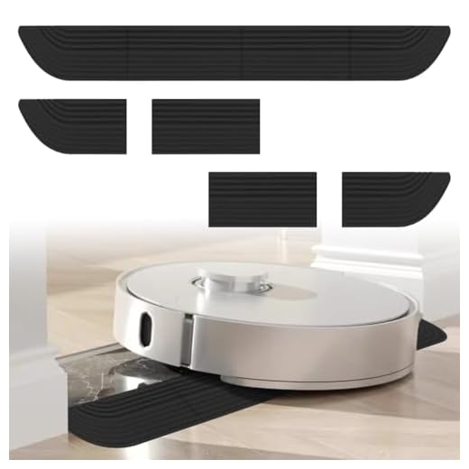 Door Threshold Ramp Robot Vacuum Cleaner, EUBSWA Universal Ramp Door Thresholds 68 x 5 cm in Wheelchair and Bathroom for Robot Vacuum Cleaner, Black