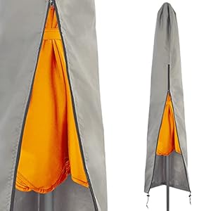 4smile Sonnenschirm Schutzhülle – geeignet für Sonnenschirme rund bis Ø 270cm, eckig bis 210x150cm – Sonnenschirm Hülle 100% Polyester – strapazierfähig, reißfest, wetterfest – Fb. Anthrazit