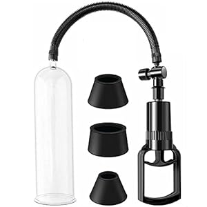 Men Transparent Increase Size Suction Vacuum Hand Pump H-Intensity Enlargement for Male Growth