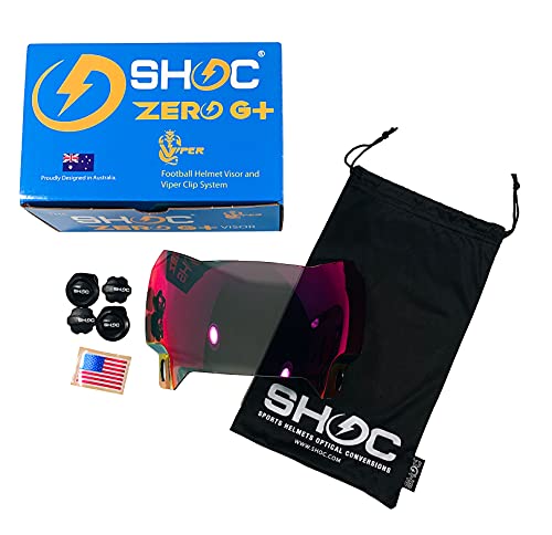 Shoc Zero G Plus Visor for Riddell SpeedFlex Football Helmets Tigers Blood