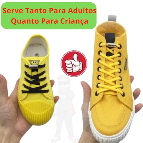Cadarço Elástico Para Tênis Plano Com Cápsula Não Precisa Amarrar 100cm FlySea (Branco)