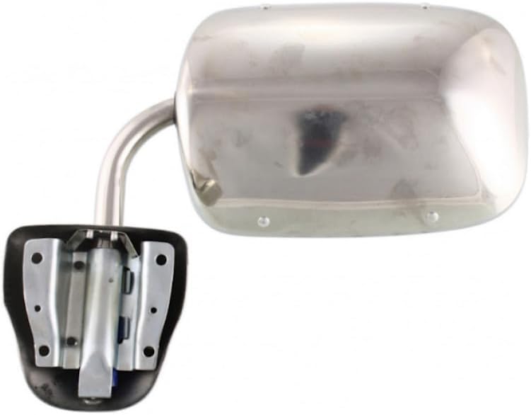 KarParts360 For Dodge B150/B250/B350 1990 1991 1992 1993 Door Mirror Driver OR Passenger Side | Single Piece | Chrome | Full Size Van | Flat | Manual | Foldaway | Non-Heated | For CH1320119 | 4216039