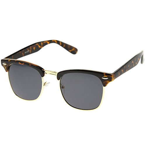 Image of zeroUV Half Frame Semi-Rimless Horn Rimmed Sunglasses