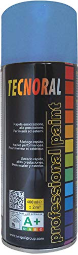 NESPOLI Bombe de peinture aérosol Bleu Ciel Brillant, 400 ml