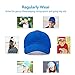 Distressed-Washed-Cotton Solid-Baseball-Caps Kids-Toddler Sun-Protection-Hats for 2-8 Years Baby-Boys (Blue, Fit for 1-5 Years 50-52cm)
