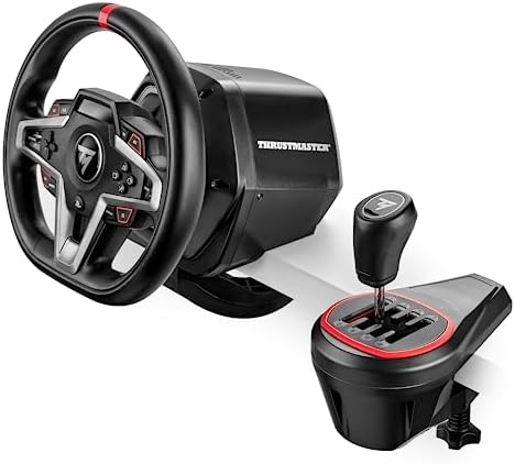 Thrustmaster TH8S Shifter Add-On, 8-Biegowa Skrzynia Biegów do Kierownicy Wyścigowej, Zgodna z PlayStation, Xbox i PC