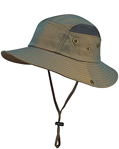 LIVACASA Sonnenhut Fischerhut Damen Sommer Hut mit Amtungsaktiv Mesh...