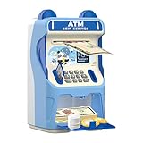 Kinder Geldautomat,Lernspielzeug Mit Musik Und Simuliertem Kartensteckplatz,Geldautomat Kinder Sicherheitsbank | Für Vorschullernen Mädchen Ab 3 Jahren Zuhause Geburtstag Weihnachten Feiertag