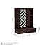 Temple Wooden 20 x 10 x 25 INCH Puja Mandir Pooja Stand for HOM and Office Wall Mandir for HOM Temple for HOM and Office (Walnut)
