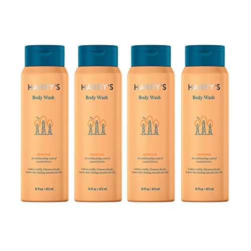 Harry's Redwood gel douche homme pack économique de 4 flacons pour un soin quotidien