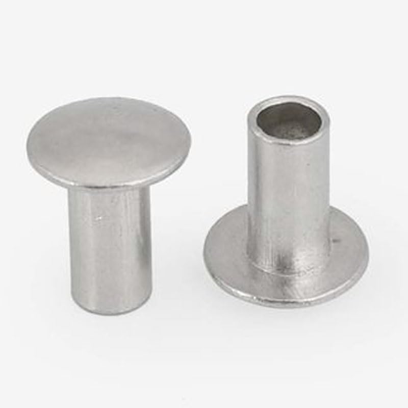 50pcs M2 aluminum truss Half hollow rivet Half round head rivets Riveting nail GB873 3/4/5/6/8-20mm length - (Dimensions: M2x3mm)