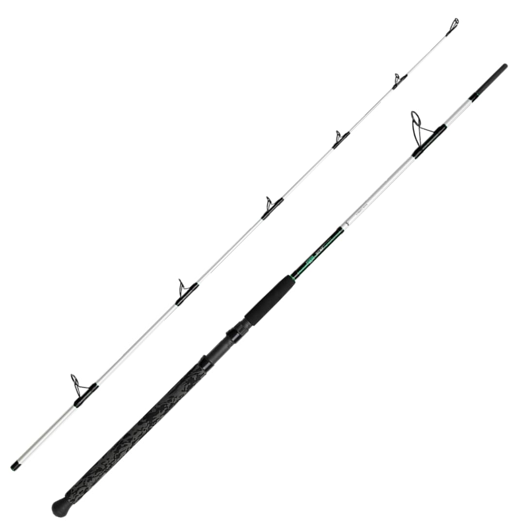 Madcat White Spin Canne à pêche avec leurres souples et rigides, puissante, 2,70 m, 50-175 g, à emboîter
