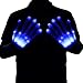 HITOP Led Gloves, Light Up Gloves Toy Skeleton Lighted Gloves, Christmas Party Gifts for Men Stocking Stuffers for Teens (Blue)