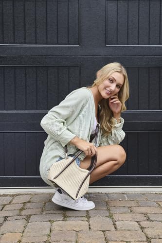 Vegan Straw Satchel Brynne by Jen & Co.4