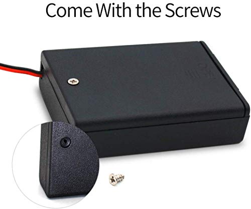 GTIWUNG 6 stuks 3 AA batterijhouder met schakelaar en deksel, batterijhouder doos met draden, zwarte plastic… - Afbeelding 4