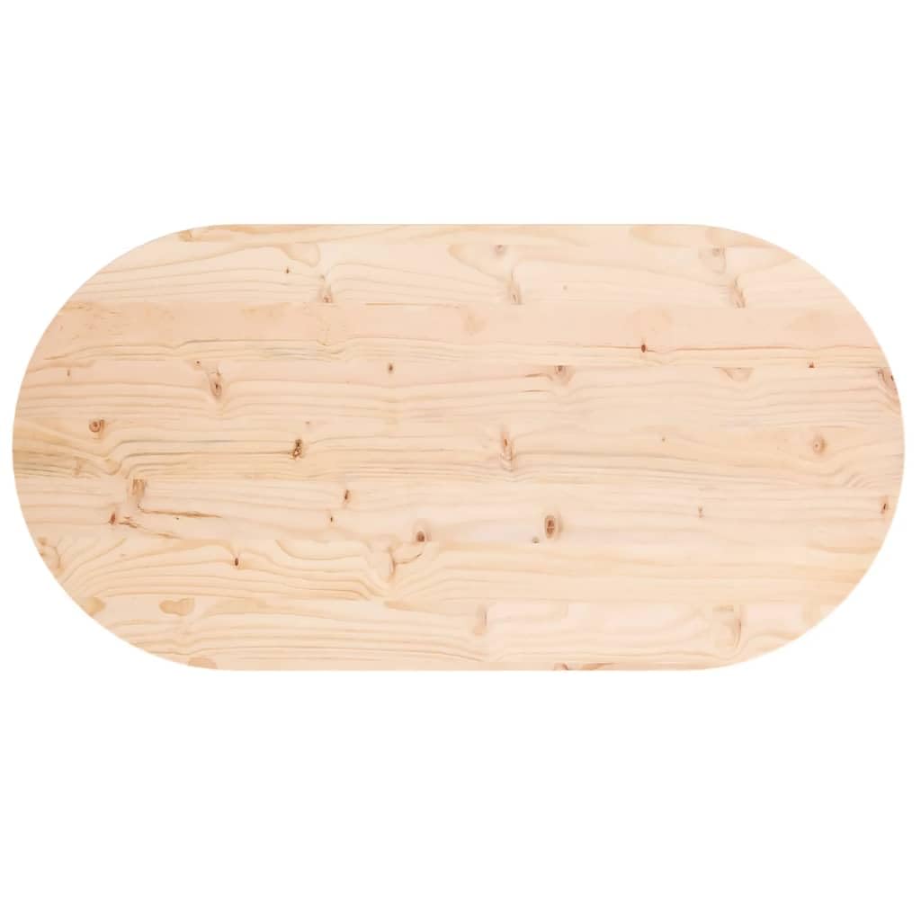 vidaXL Plateau de Table 100x50x2,5 cm Bois Massif Pin Ovale