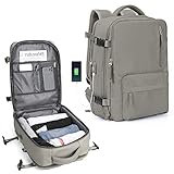 mochila viaje avion 45x36X20 Equipaje de Mano para cabina 40x30x20 para vueling, Gris marrón S