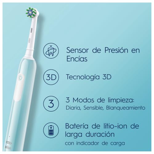 Miniatura 5 de Oral-B Pro Series 1 Cepillos De Dientes Eléctricos Con Mango Recargable 1 Base, Diseñado Por Braun, Regalos Originales Para Mujer Y Hombre - Azul Y Negro