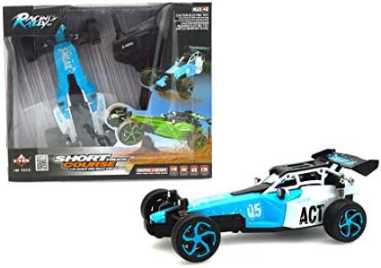 PAPA TOYS Electric Off Road RC Cars High Speed 4WD 2.4Ghz Radio Remote Control Racing Drift Toy Car Kit 1/24 Scale USB Charging Radio Controlled Vehicle RC Formula Car (Blue)