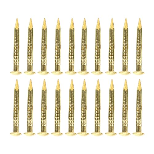 Clavos de latón con cabeza redonda, accesorios de alta calidad para bisagras de muebles, 100 unidades en varios tamaños (15 mm de largo) miniatura 4