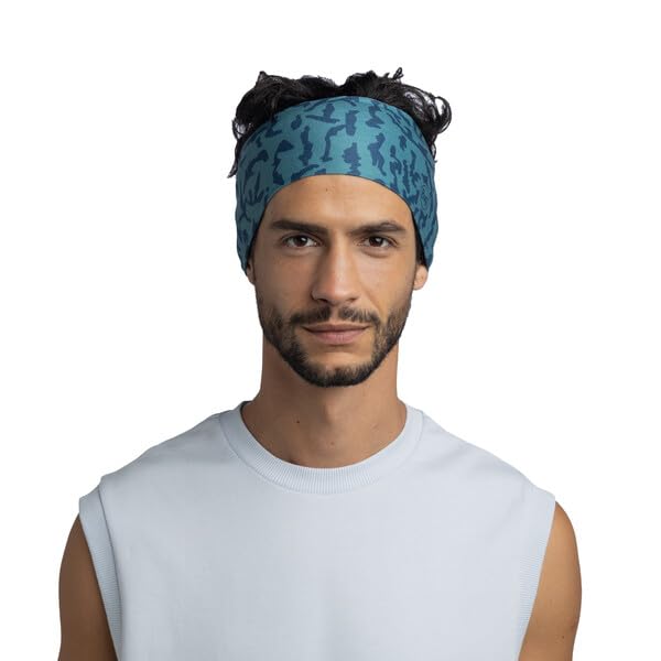 BUFF Adult CoolNet UV Wide Headband Neck Gaiter, Headband & Winter Neck Warmer, Ski Mask & Face Shield, Balaclava, Ater Teal, One Size3