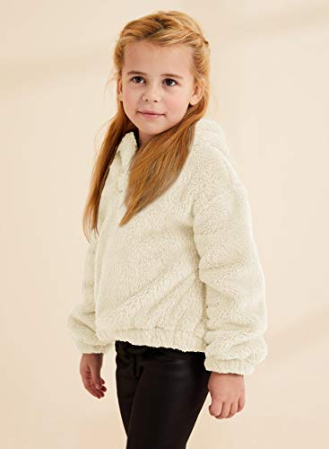 GAMISOTE Kids Girl's Fuzzy Hoodies Warm Loose Button Down Pullover Sherpa Jacket Top - Image 5