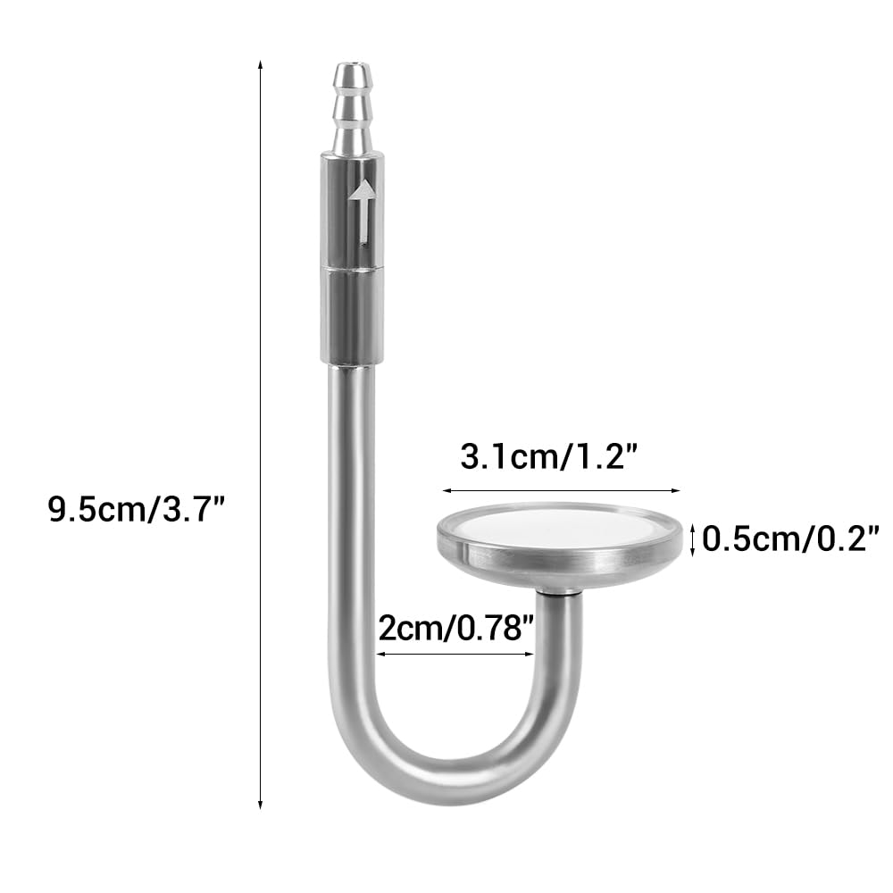 Diffuseur de CO2,Atomiseur de CO2 pour Plantes D'aquarium en Acier Inoxydable avec Clapet Anti-retour et Ventouse,pour Tube de Diamètre Intérieur 4 mm/diamètre Extérieur 6 mm pour Plantes D'aquarium