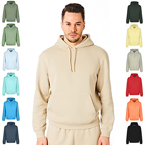 Ript Essentials von Ript Performance RCSWT763 Herren-Kapuzenpullover, weich, Freizeitkleidung, Größe M, sandfarben