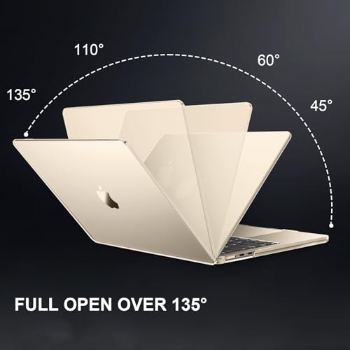 Image of AKIT Matte Case for MacBook Air 15 Inch M5 M4 M3 M2 2026-2023, Starlight