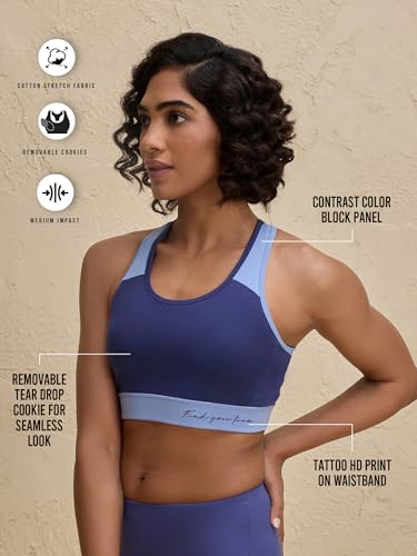 Image of NYKD (NYK904 Ultimate High Impact Non Wired & Padded Sports Bra for Women | Bounce Control with Quick Dry Formula & Multiway Straps | Ideal for Gym, Workout & Yoga